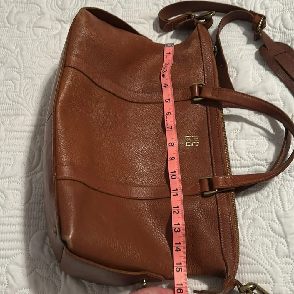 Madewell Cognac Leather Crossbody Shoulder Purse - Picture 17 of 17